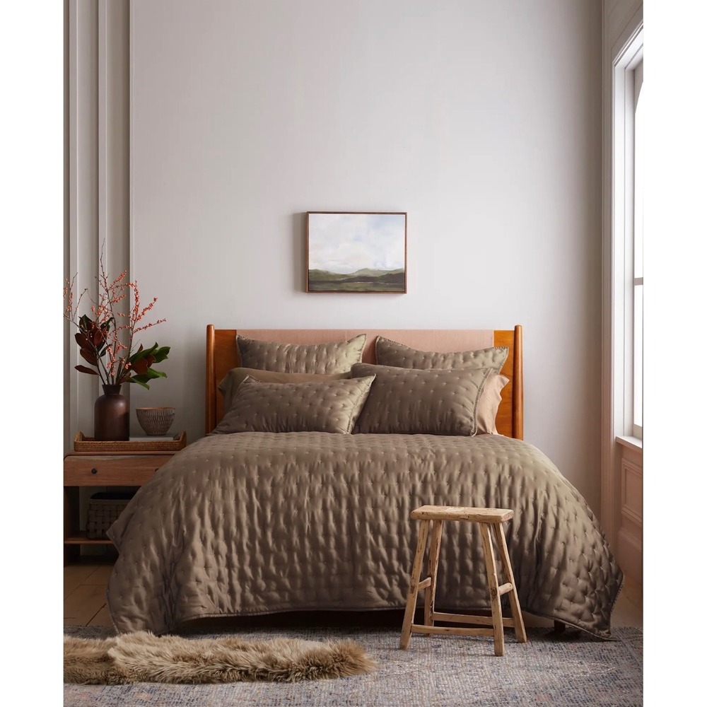 Quince Organic Bamboo Dream Quilt Full/Queen Walnut NWOT